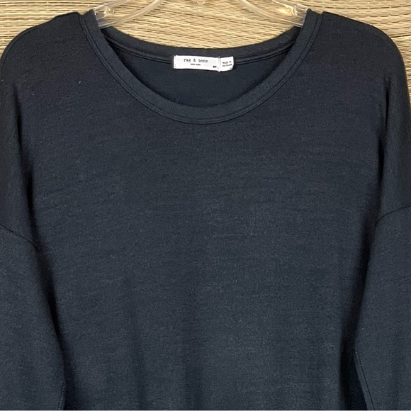Rag & Bone Luca Long Sleeve Tee In Black Size SP - Picture 9 of 11